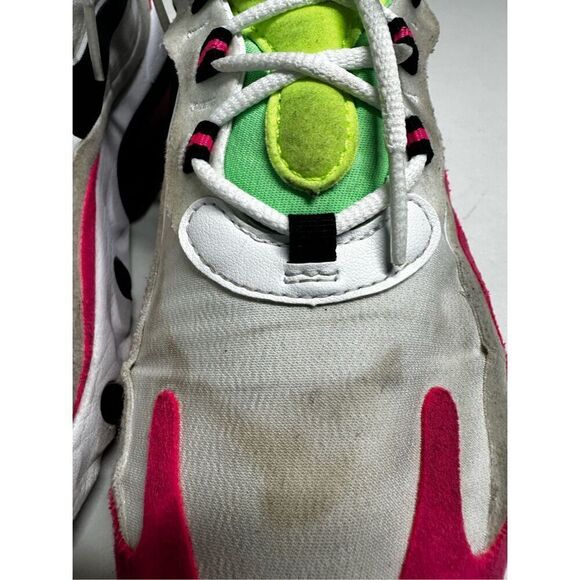 Nike Womens Air Max 270 React Hyper Pink 2020 Lace Up Size 9.5 CJ0619-101 *Notes - Picture 8 of 16